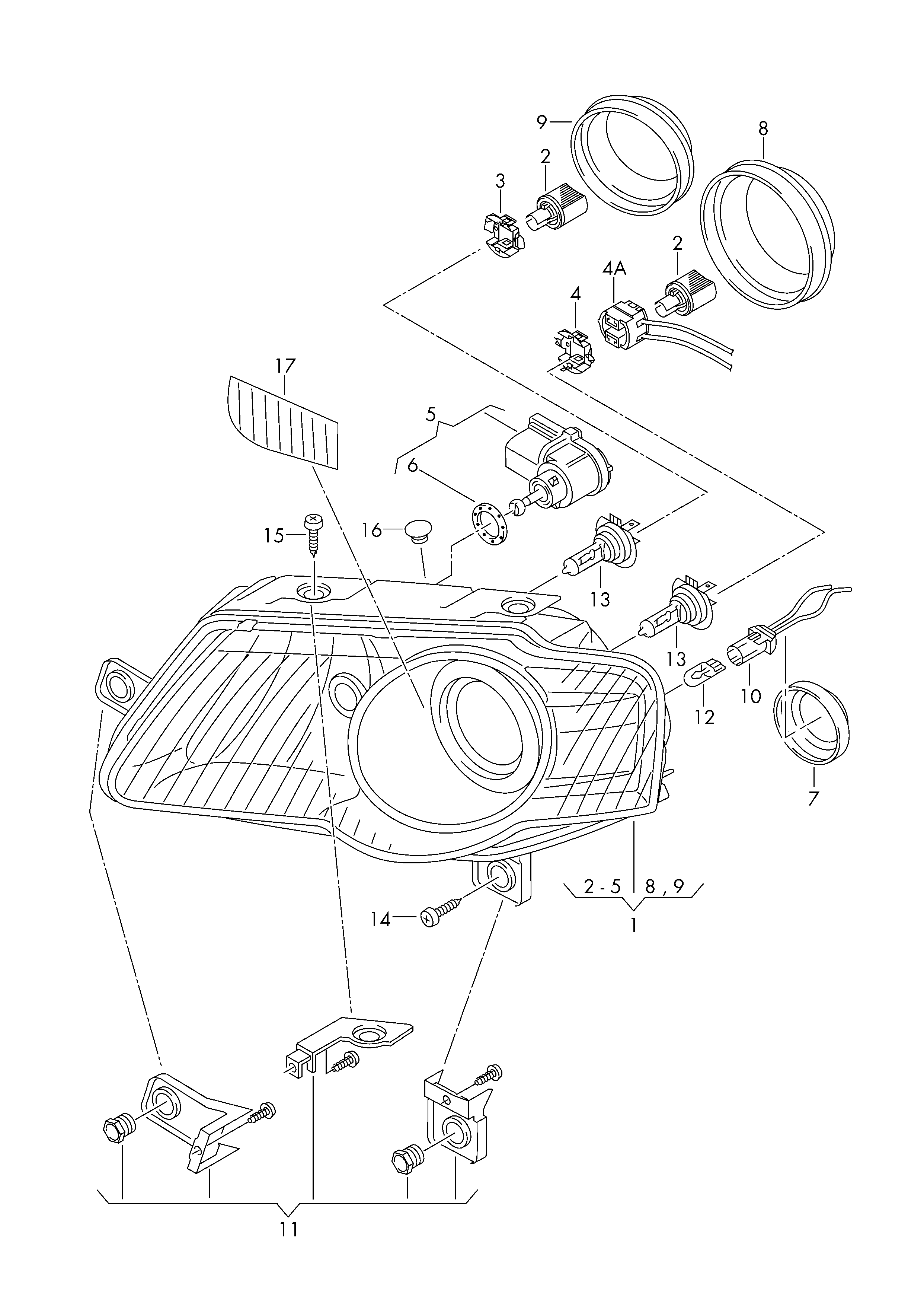 VW 1Q0941295 - Regulējošais elements, Lukturu augstuma regulēšana autodraugiem.lv