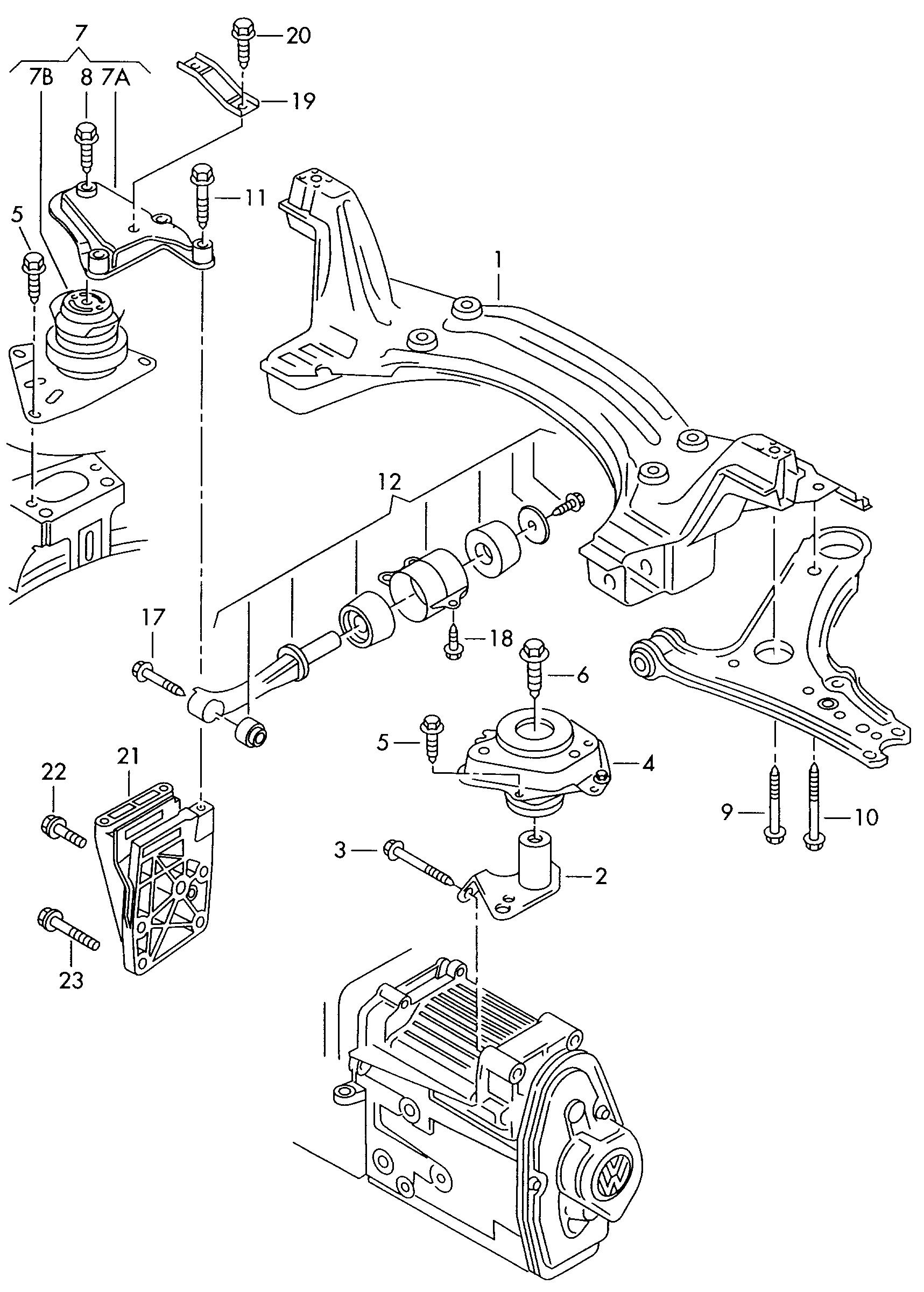 AUDI 6N0 199 555 G - Piekare, Dzinējs autodraugiem.lv