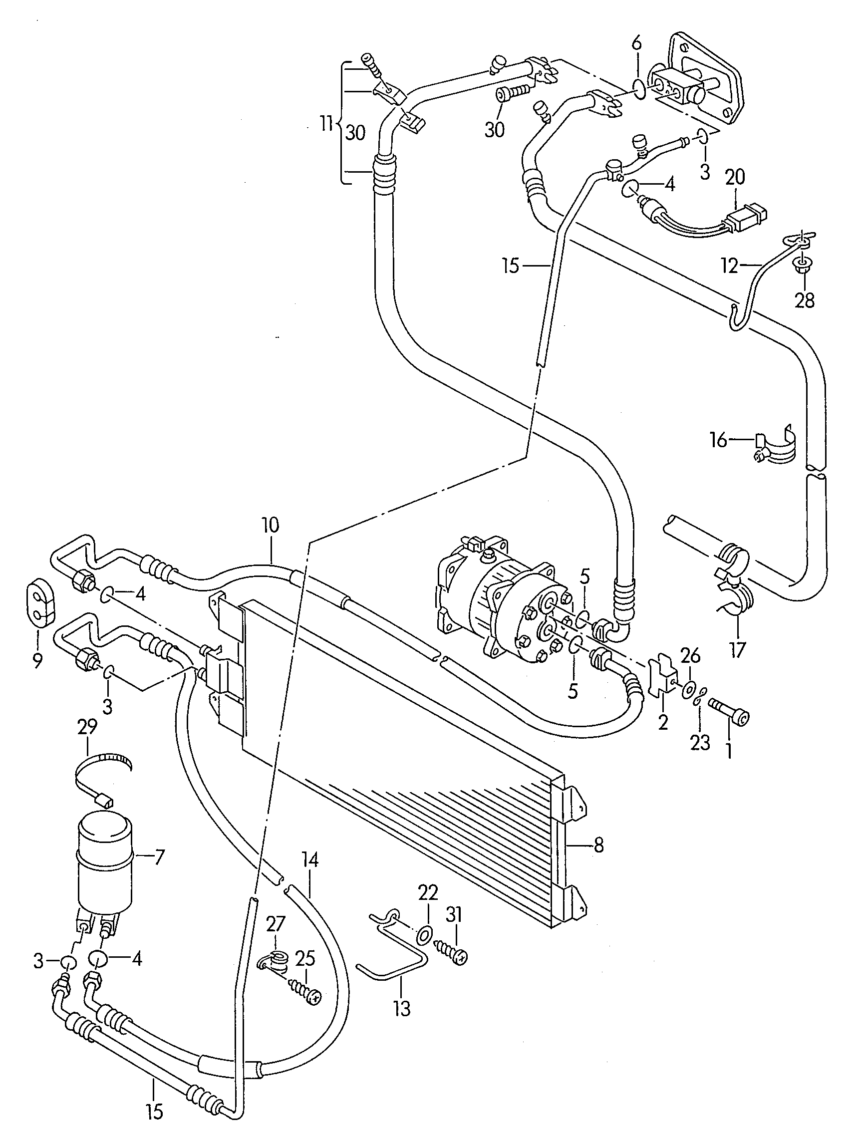 VW 701820191E - Sausinātājs, Kondicionieris autodraugiem.lv