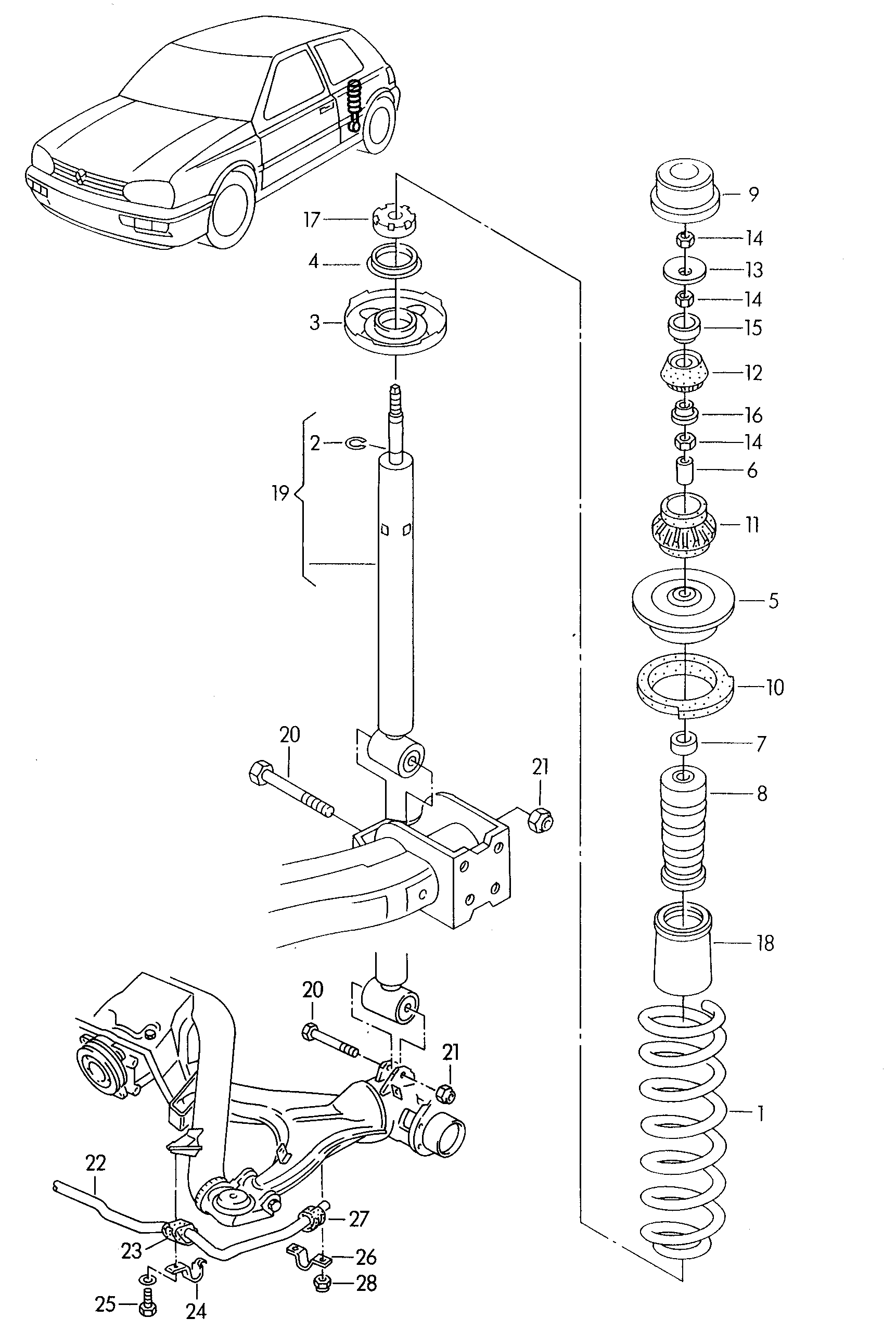 VAG 1H6511115J - Balstiekārtas atspere autodraugiem.lv