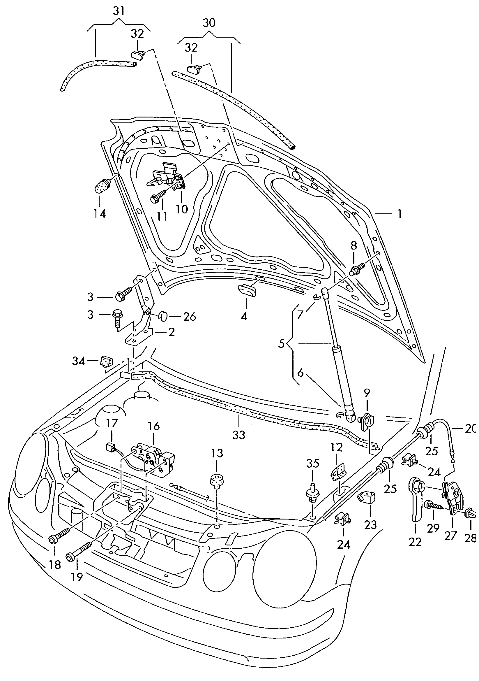 VW 6Q0 823 359 C - Gāzes atspere, Motora pārsegs autodraugiem.lv