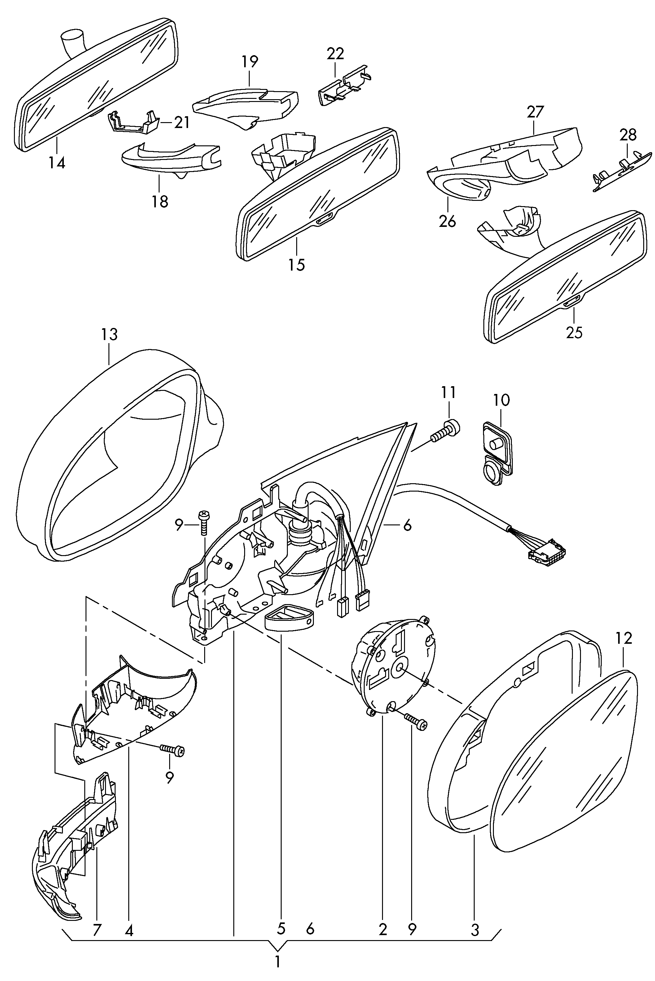 VAG 3C0857537A - Ārējais atpakaļskata spogulis autodraugiem.lv