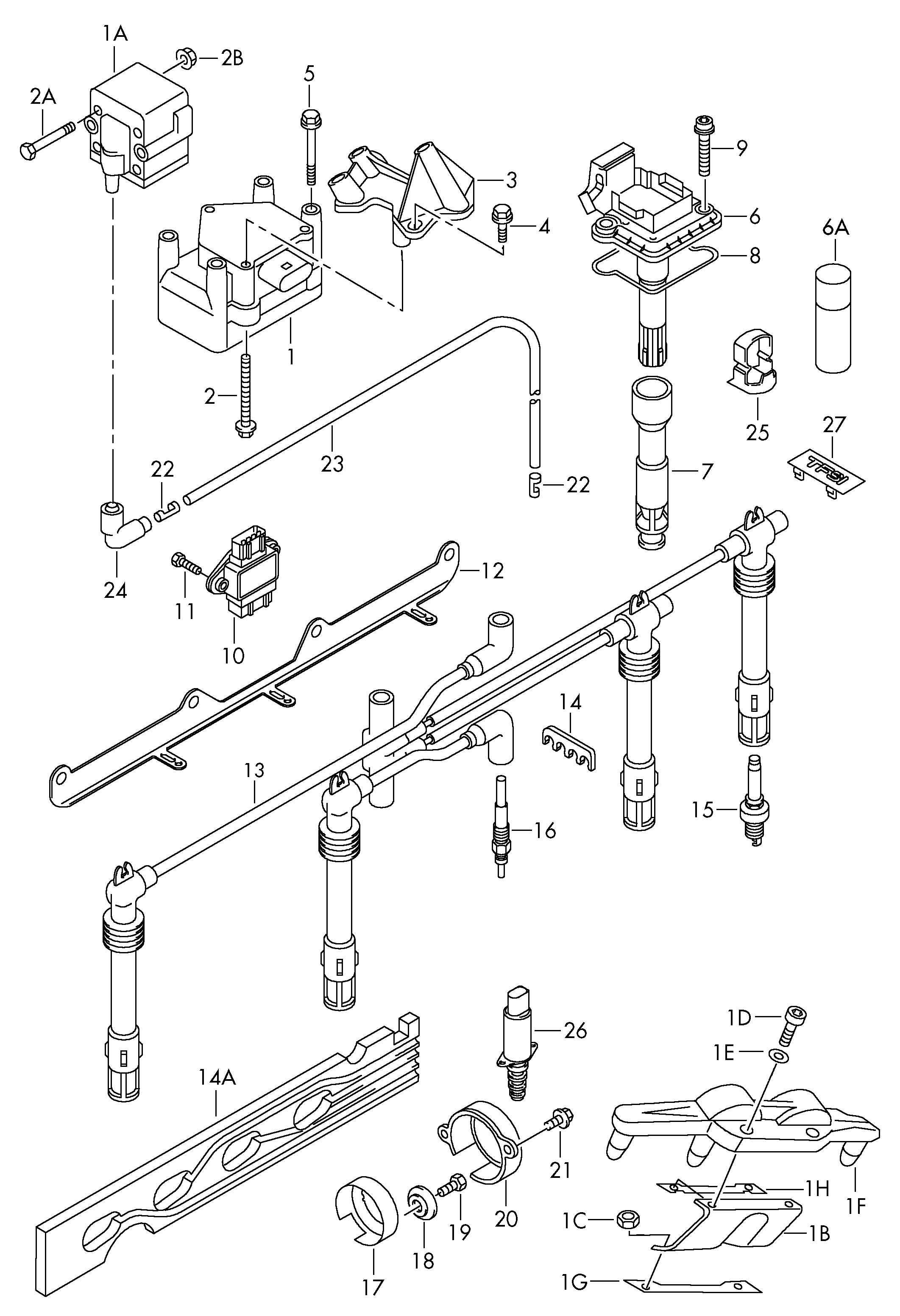 Seat 03C 905 601 A - Aizdedzes svece autodraugiem.lv