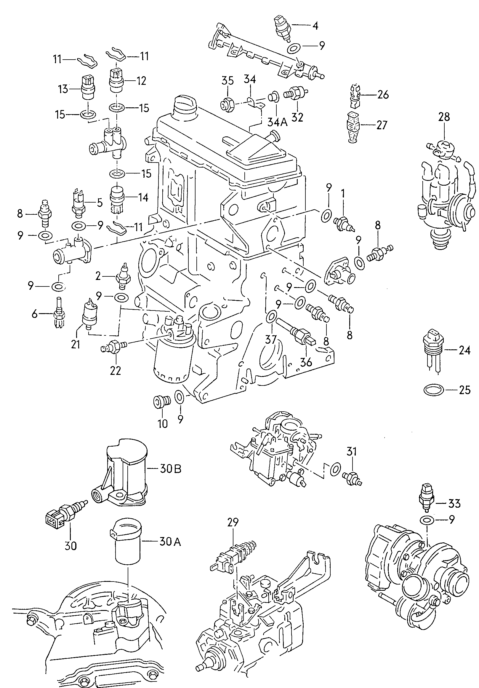 Skoda 049 919 501 - Devējs, Dzesēšanas šķidruma temperatūra autodraugiem.lv