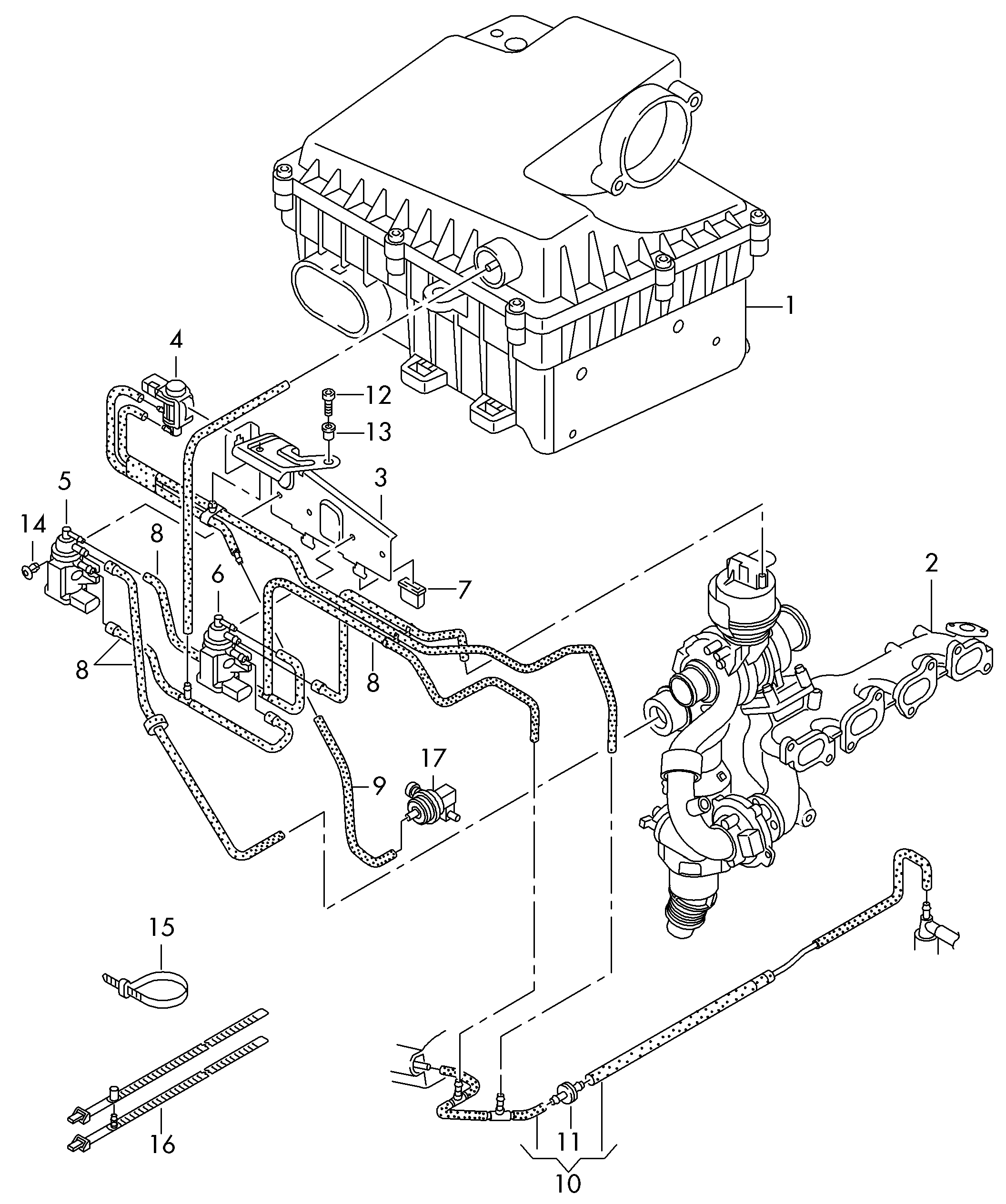 VW 1K0 906 627 B - Spiediena pārveidotājs, Turbokompresors autodraugiem.lv