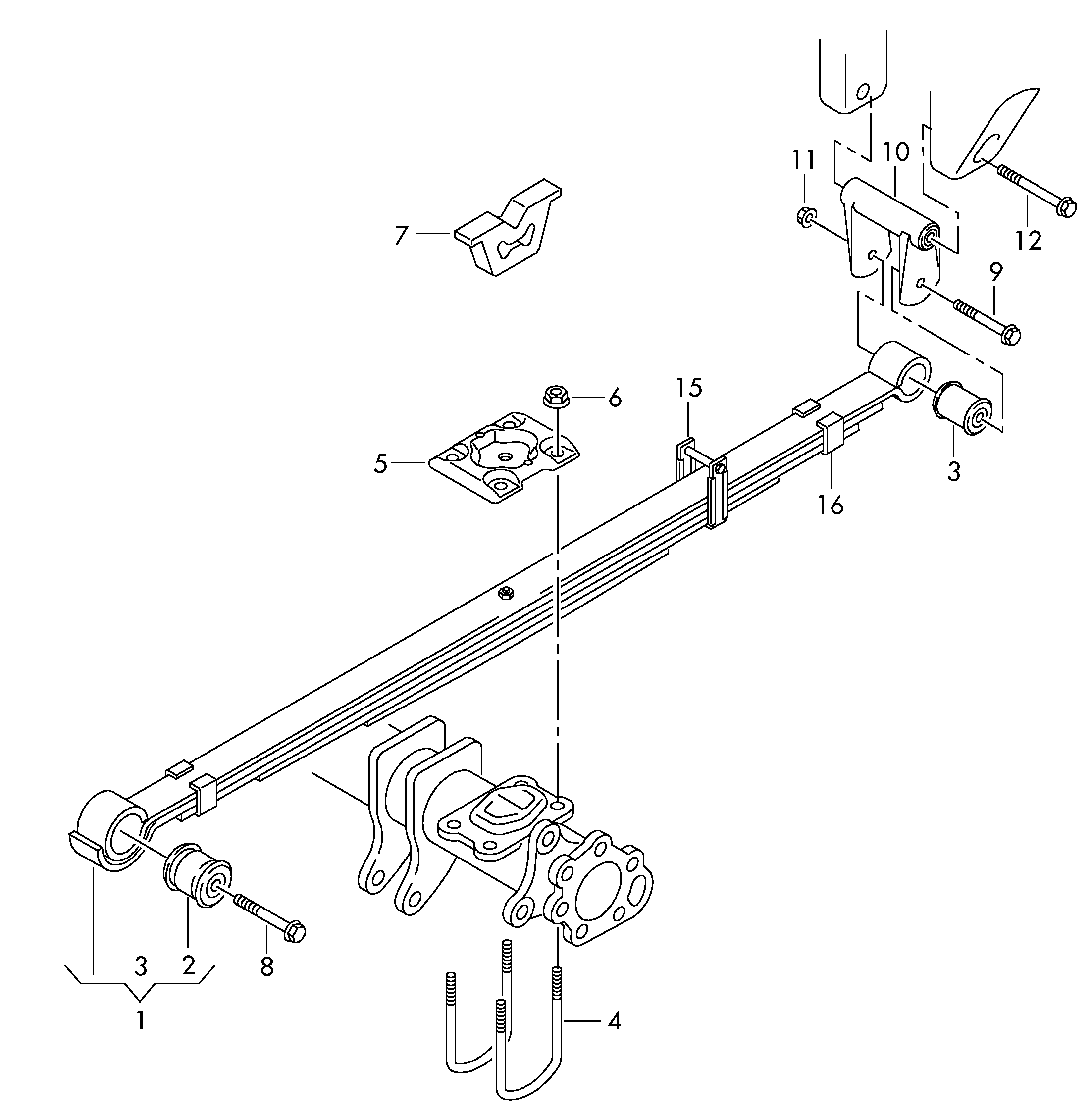 VW 2H0 511 413 A - Piekare, Lokšņu atspere autodraugiem.lv