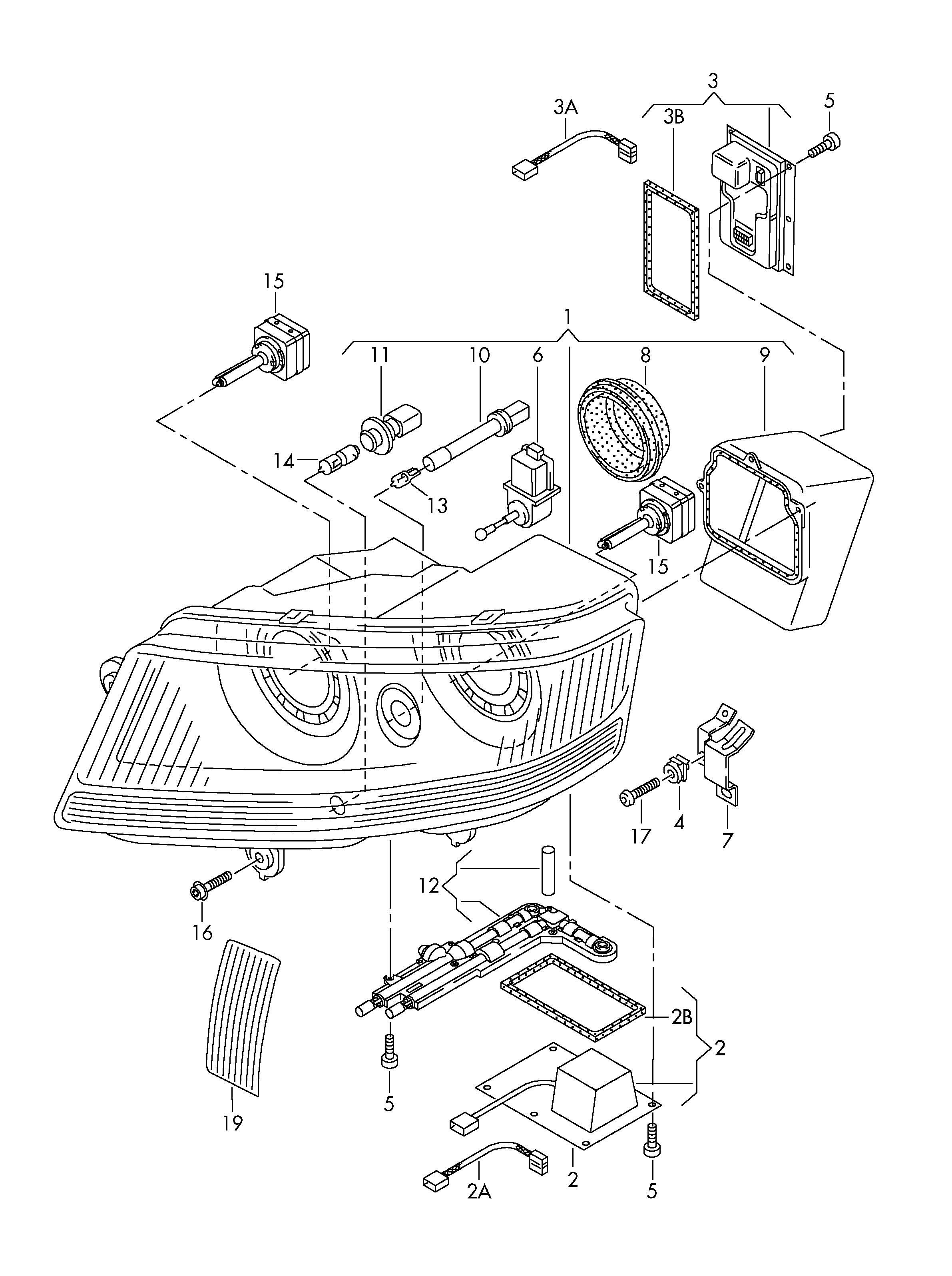 Seat 3D0 907 391 B - Palaišanas iekārta, Gāzizlādes spuldze autodraugiem.lv