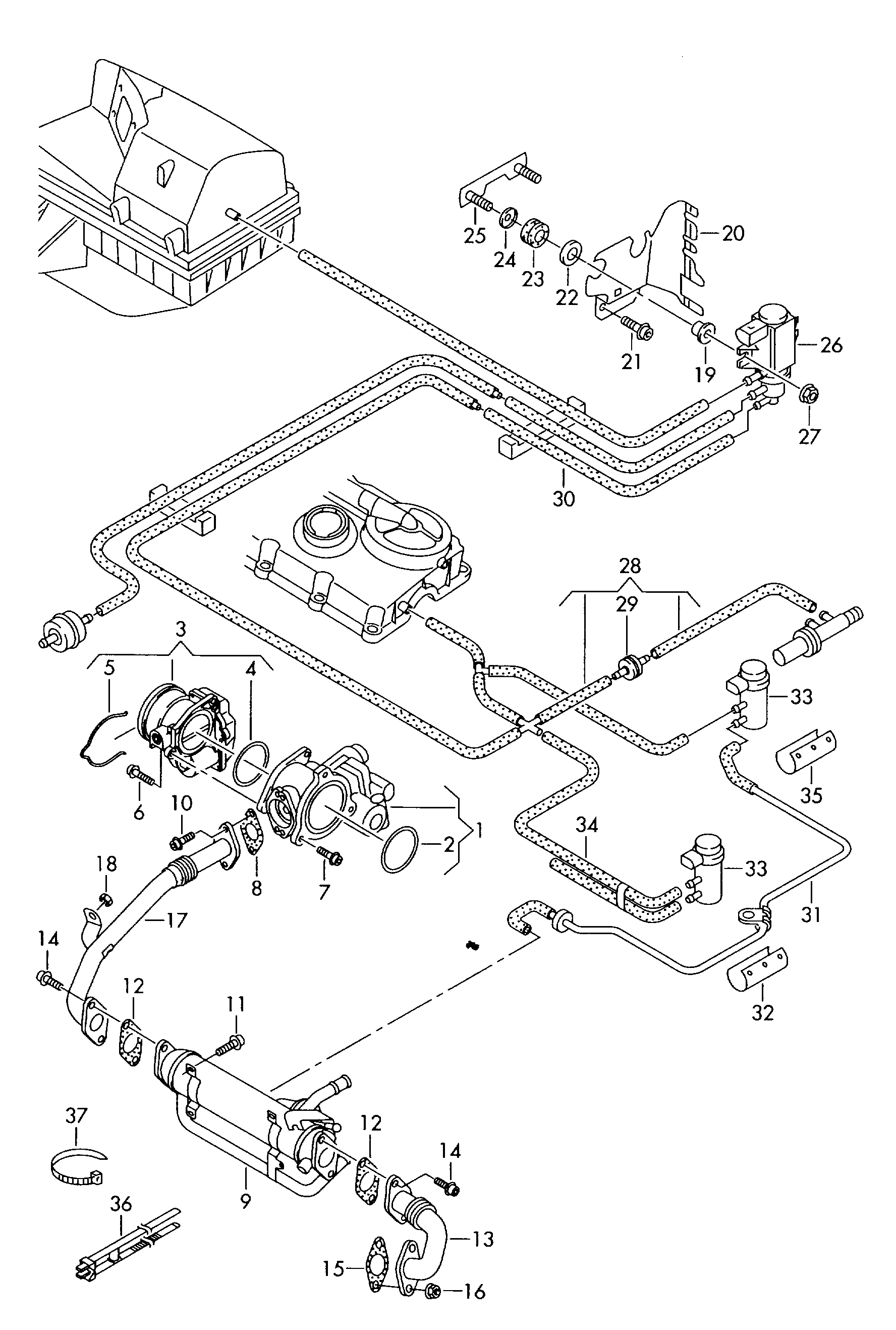 AUDI 03G 128 063 L - Droseļvārsta pievada stiprinājums autodraugiem.lv