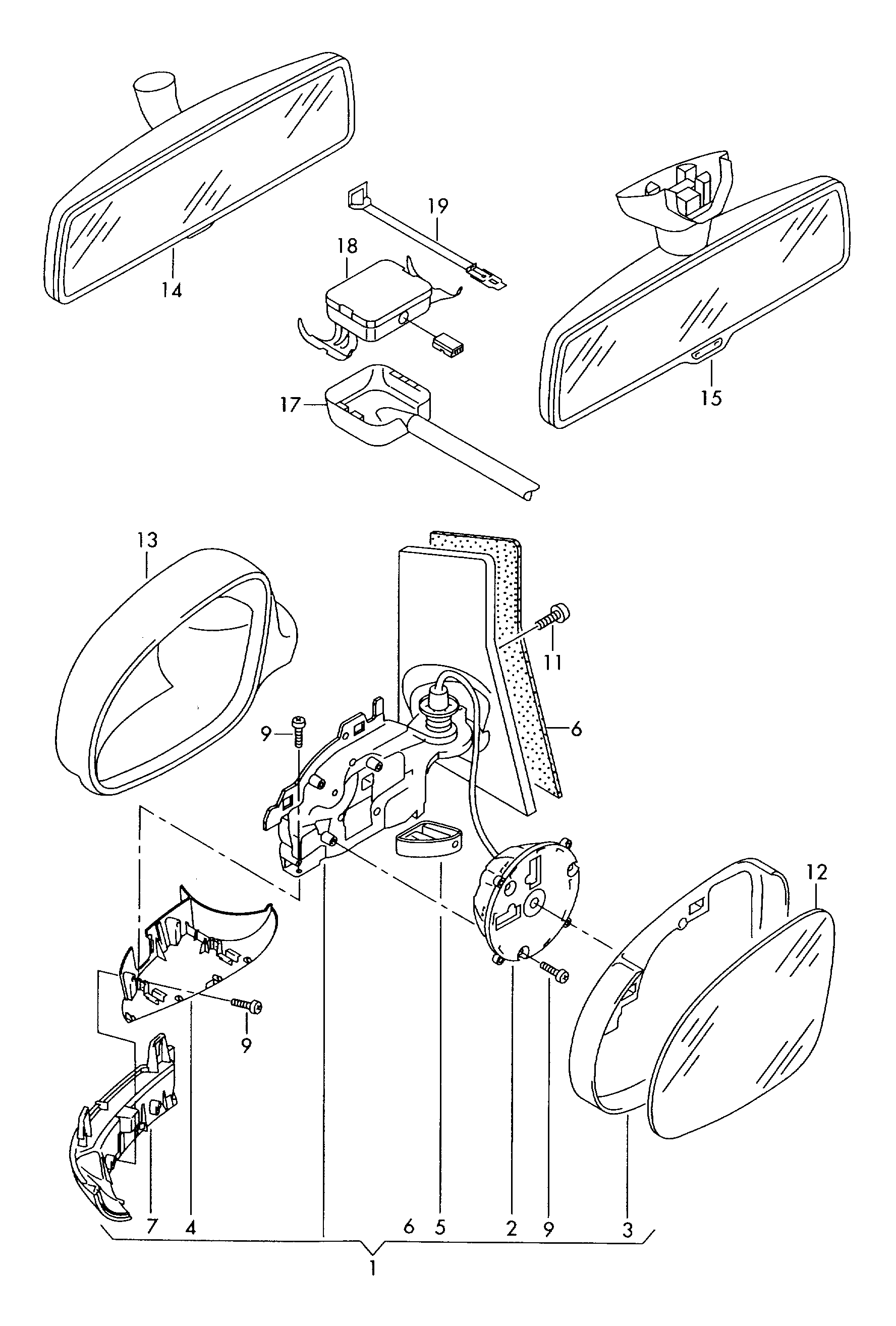 VAG 3C0 857 521 - Ārējais atpakaļskata spogulis autodraugiem.lv