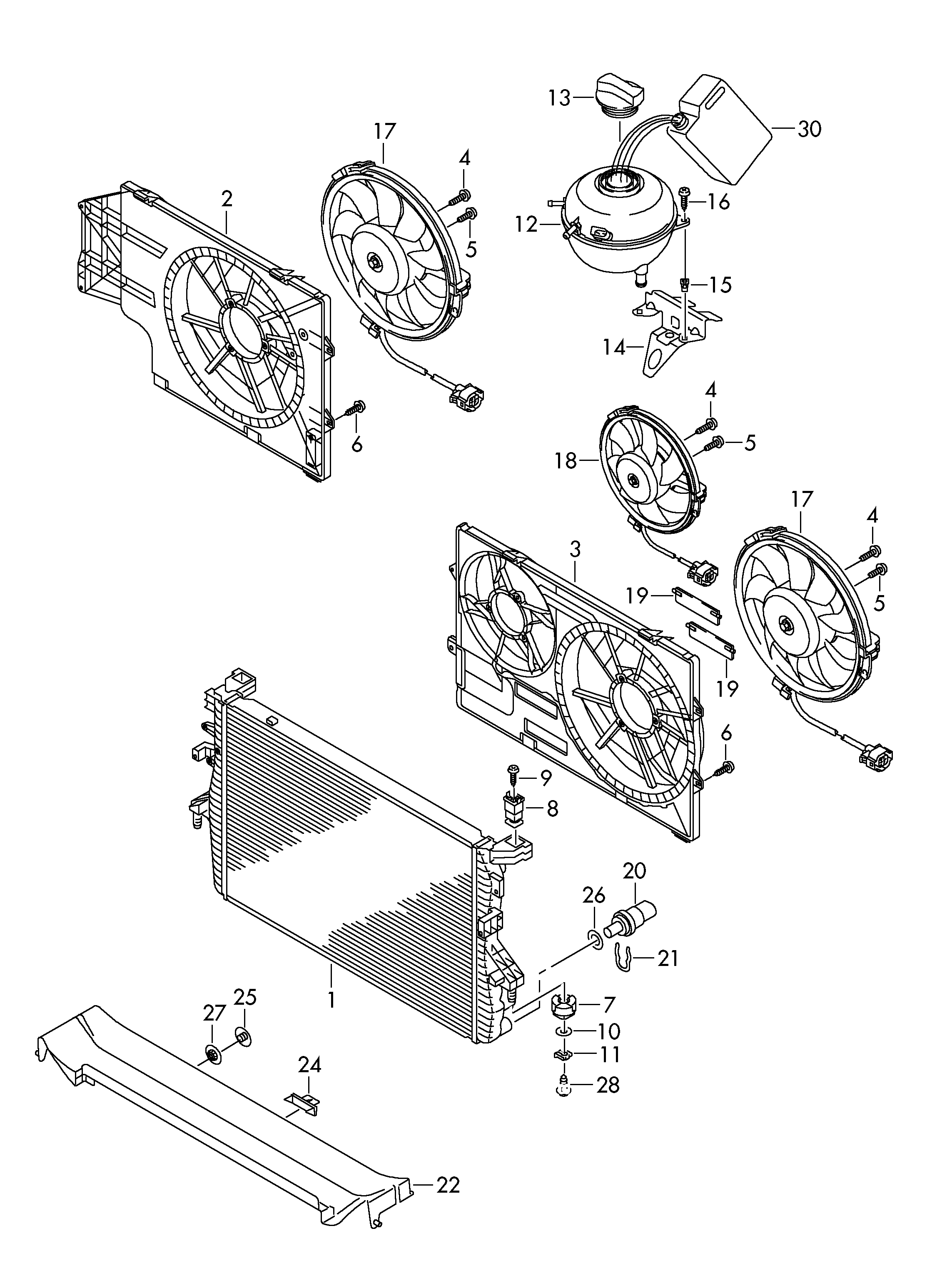 VAG 7H0 121 253 J - Radiators, Motora dzesēšanas sistēma autodraugiem.lv