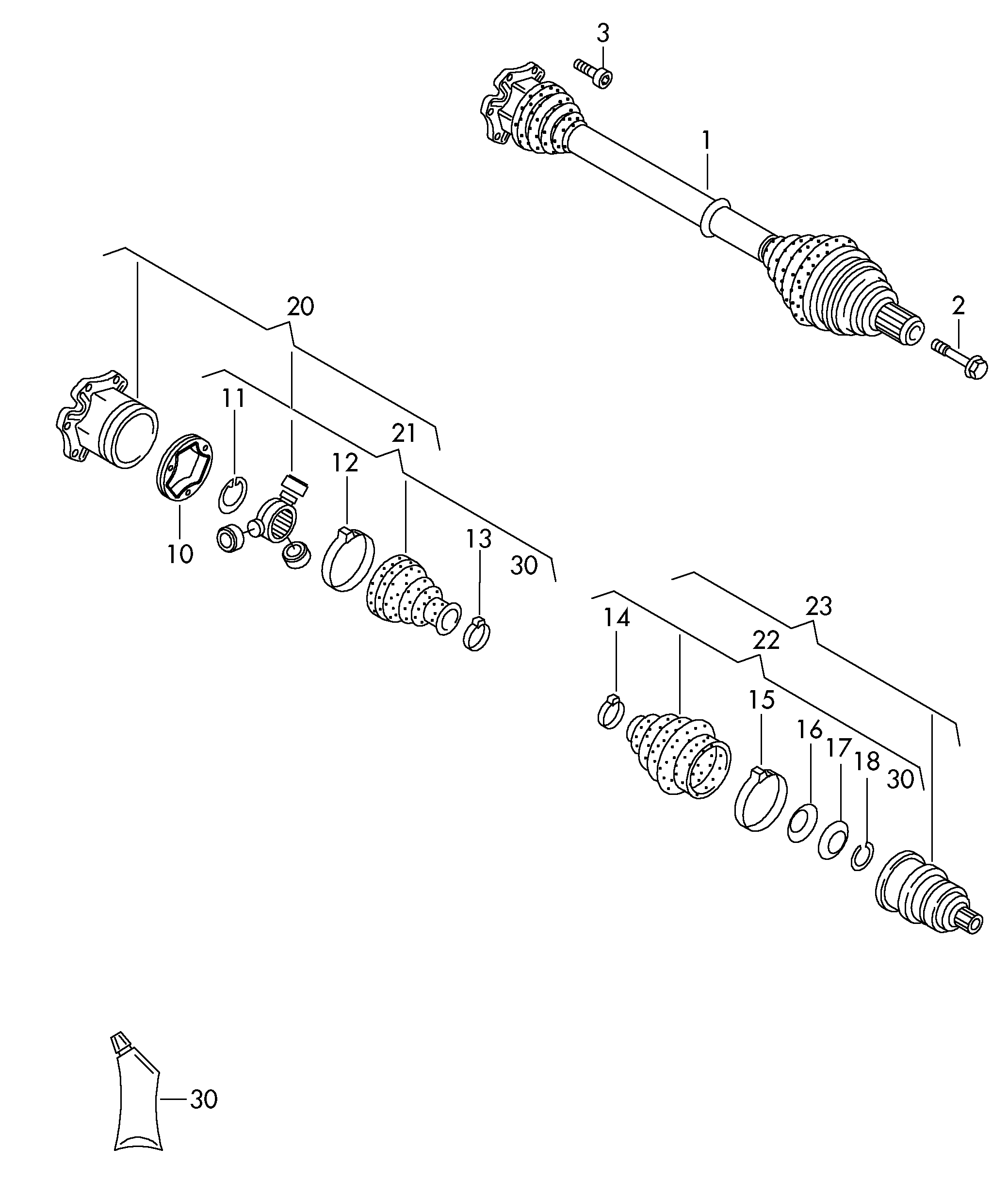 Seat 3Q0 498 103 - Šarnīru komplekts, Piedziņas vārpsta autodraugiem.lv