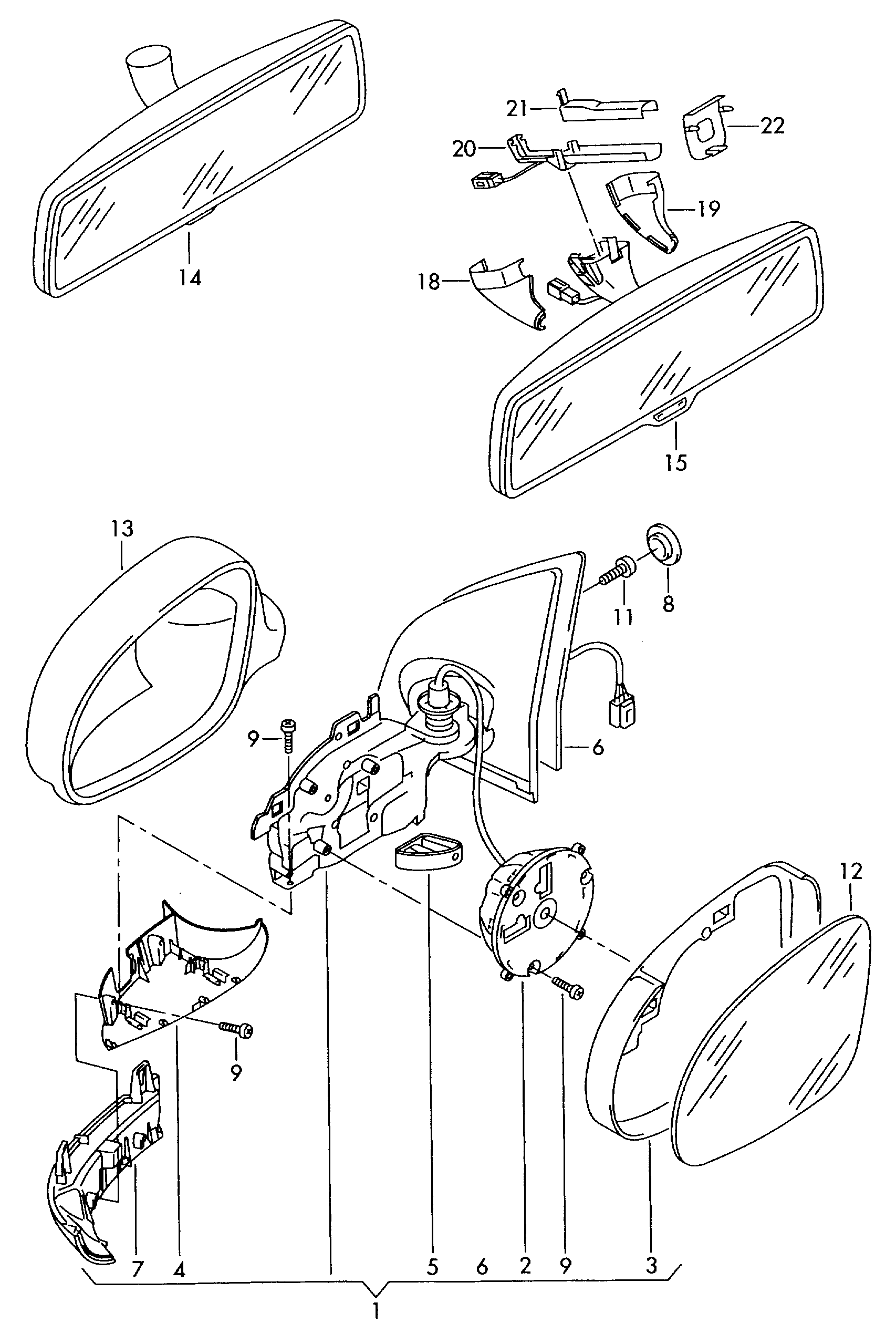 VW 5M0857521D - Spoguļstikls, Ārējais atpakaļskata spogulis autodraugiem.lv