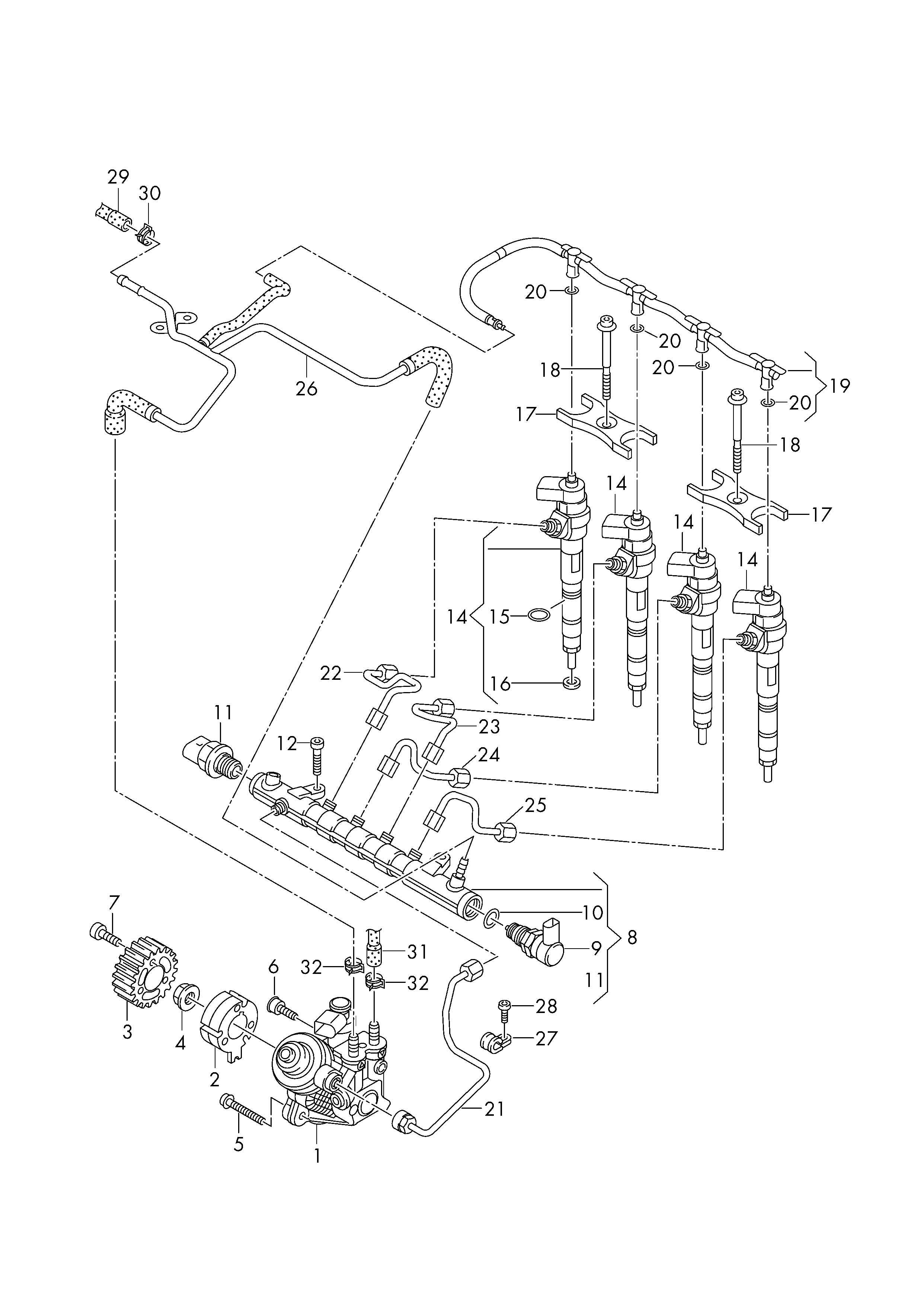 Seat WHT005302 - Remkomplekts, Common-Rail sistēma autodraugiem.lv