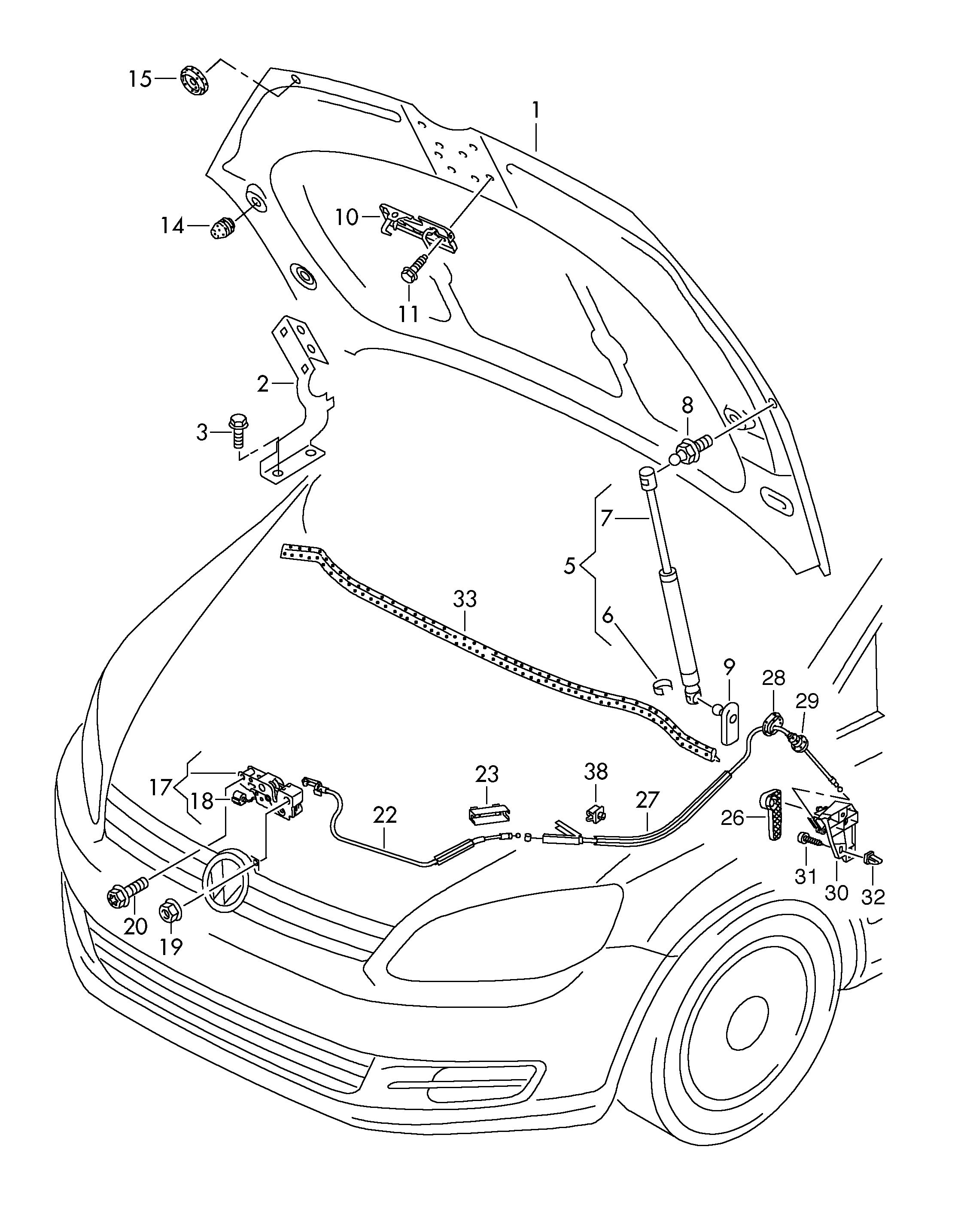 VAG 7N0 823 359 - Gāzes atspere, Motora pārsegs autodraugiem.lv