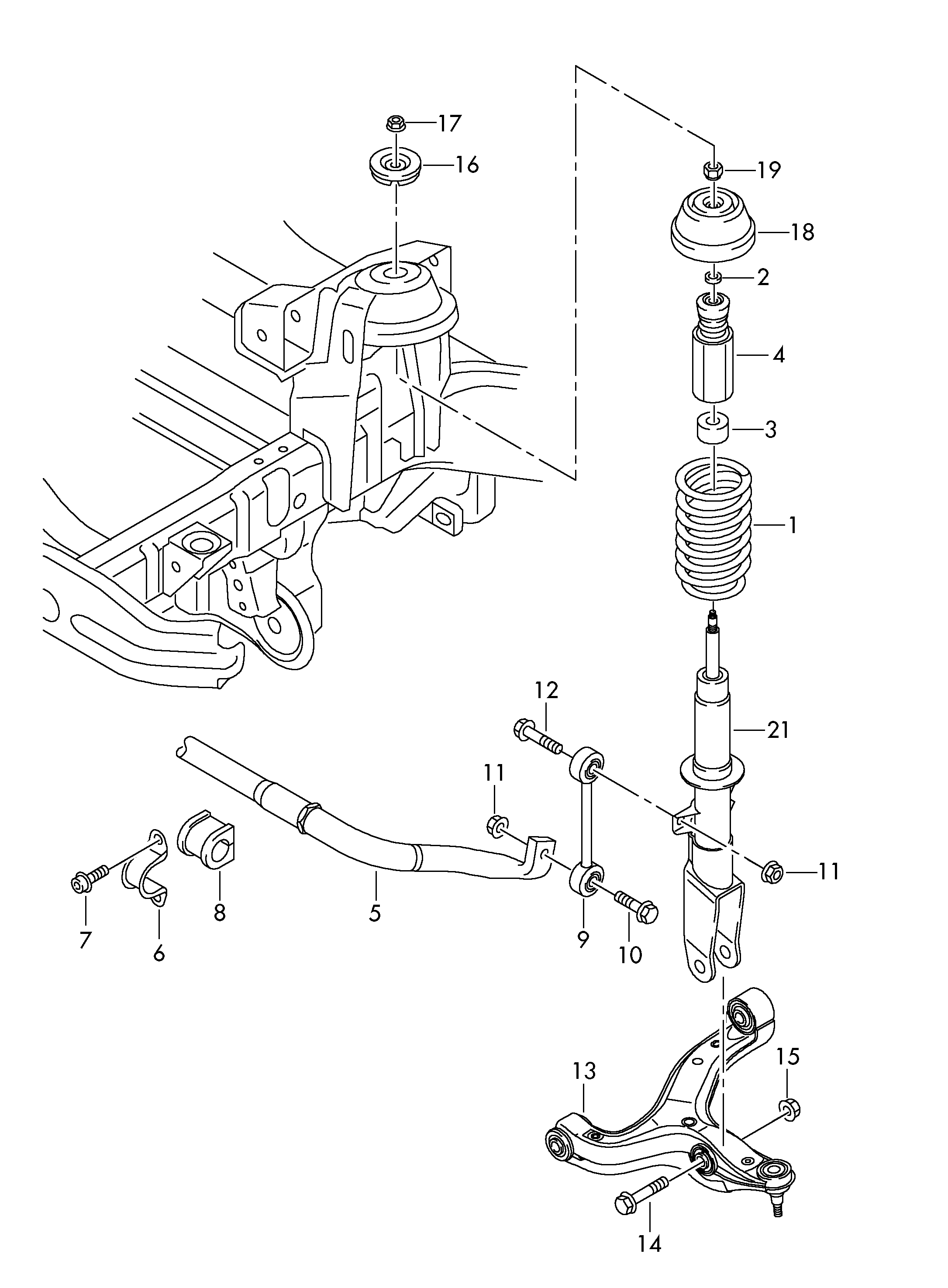 AUDI 2H0411317 - Stiepnis / Atsaite, Stabilizators autodraugiem.lv