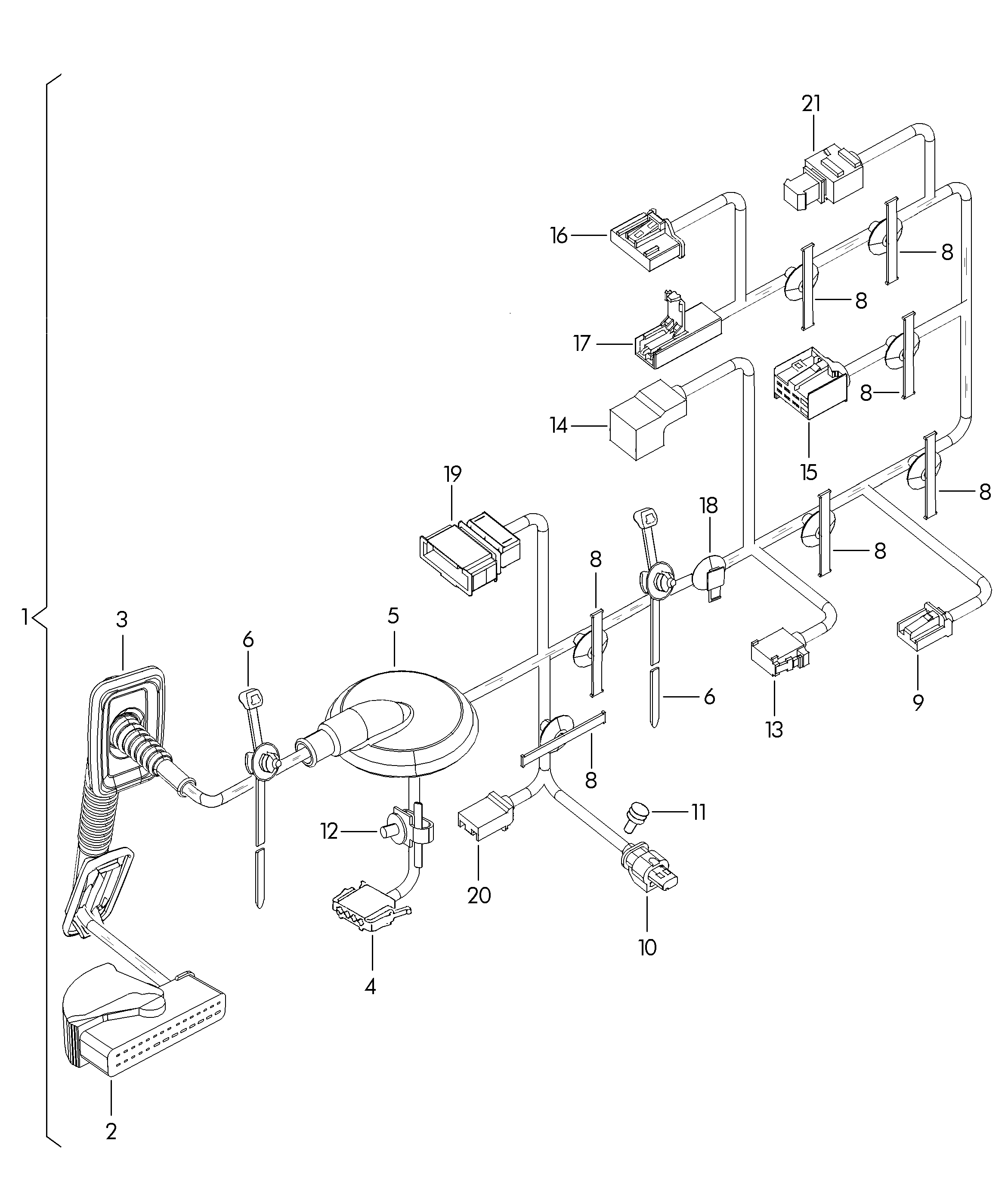 VAG 1J0 972 977 G - flat contact housing with cap autodraugiem.lv