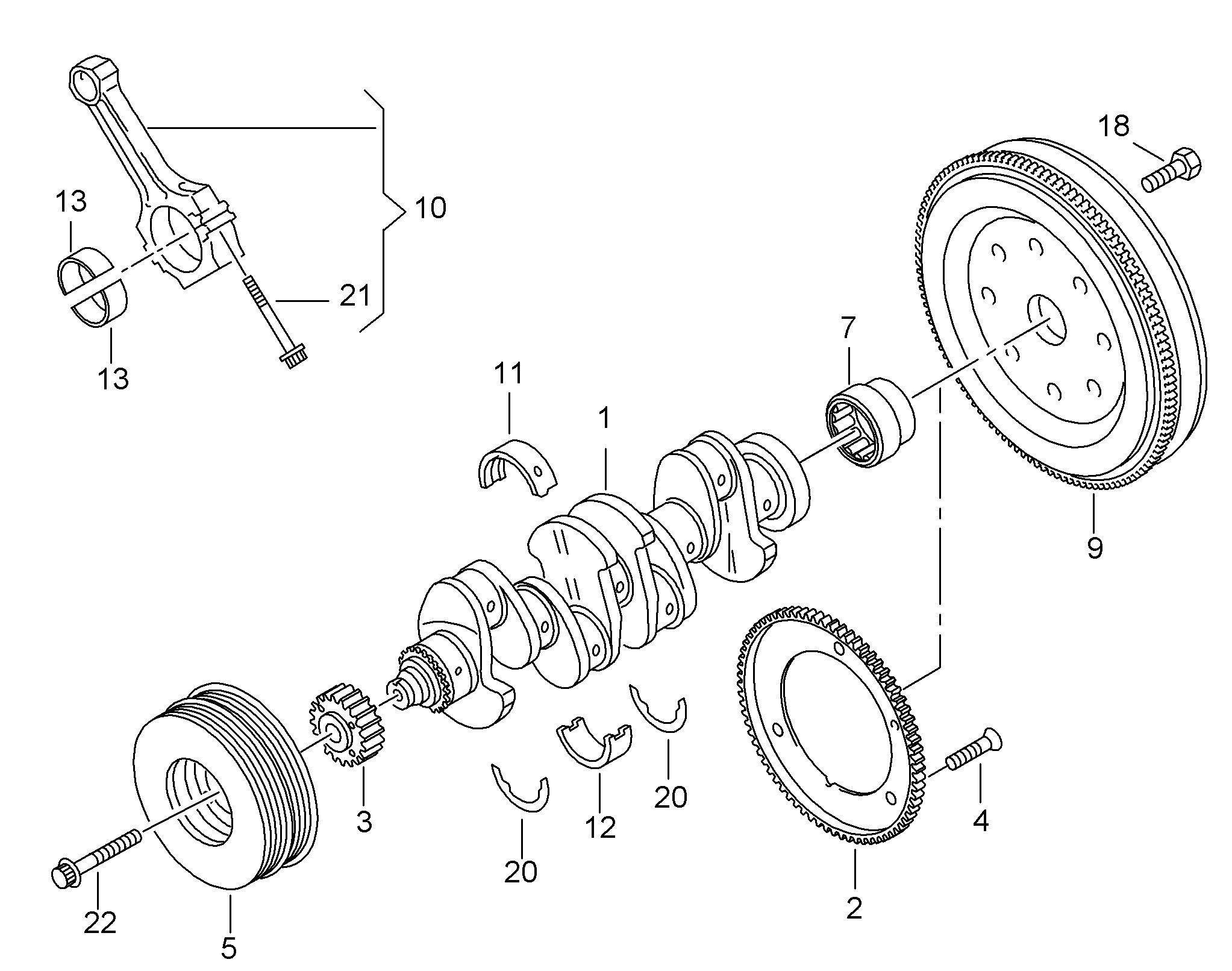 Seat 06K105243D - Piedziņas skriemelis, Kloķvārpsta autodraugiem.lv