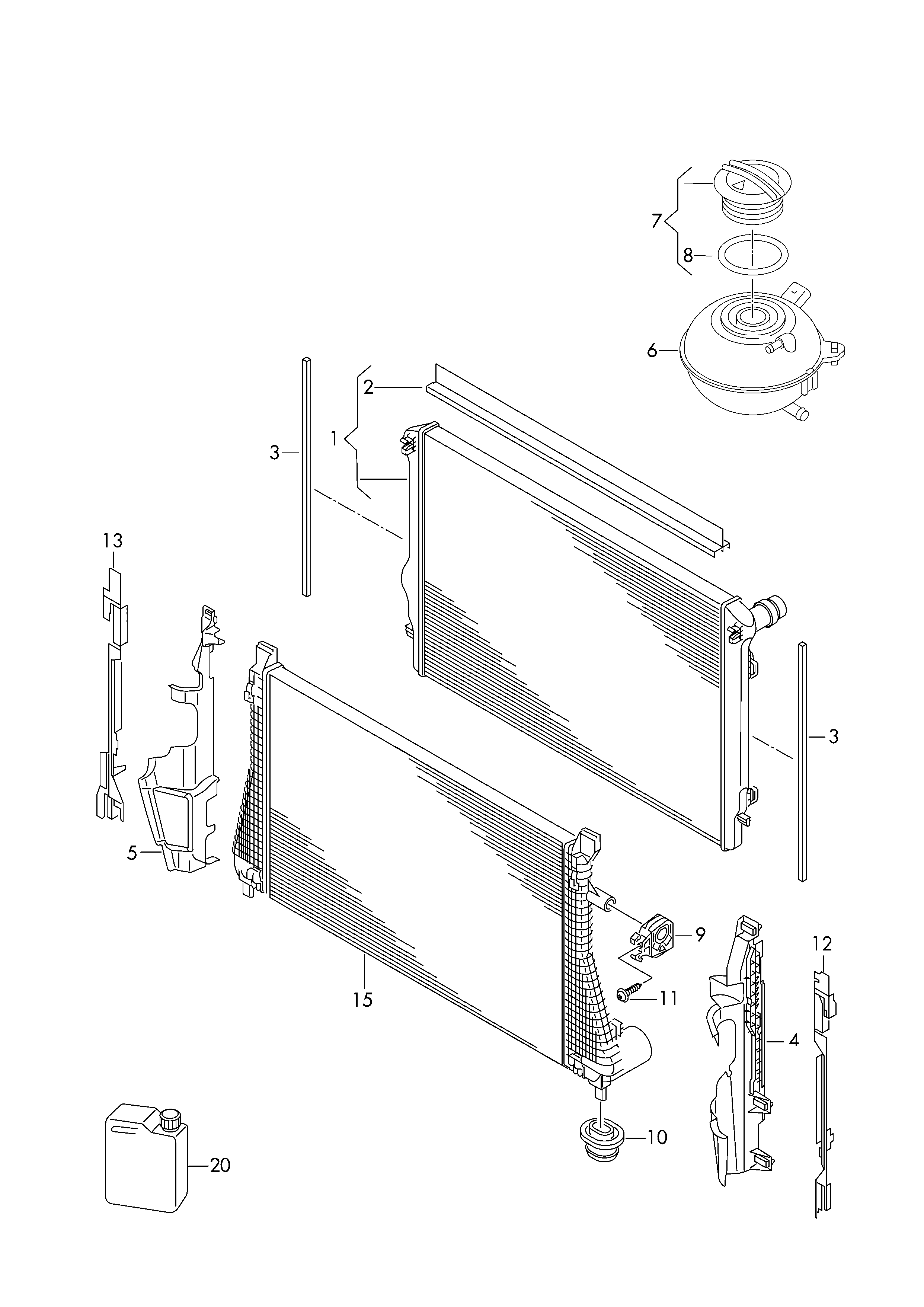 VW 5Q0121251GN - Radiators, Motora dzesēšanas sistēma autodraugiem.lv