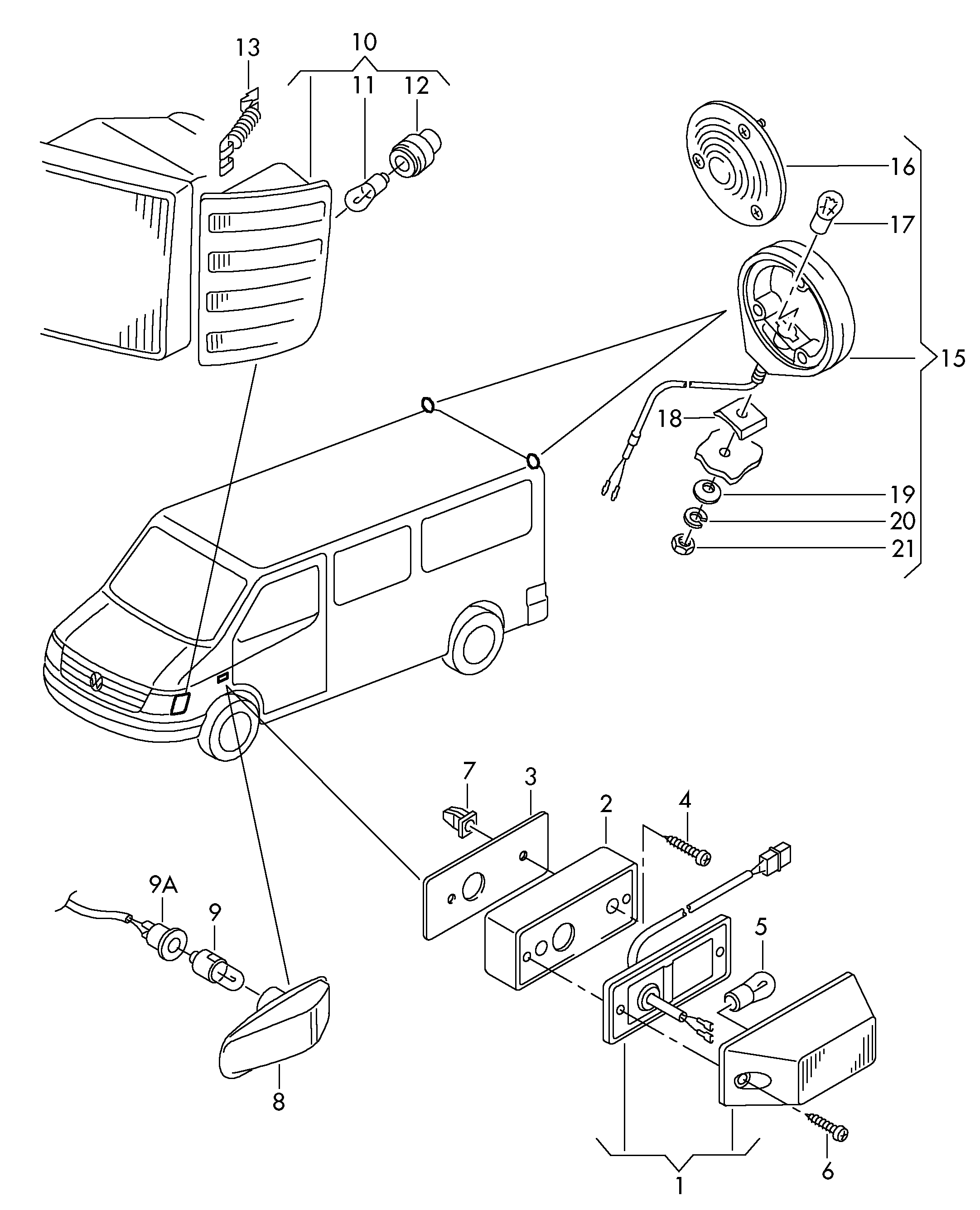 VW 2D0949101A - Pagrieziena signāla lukturis autodraugiem.lv