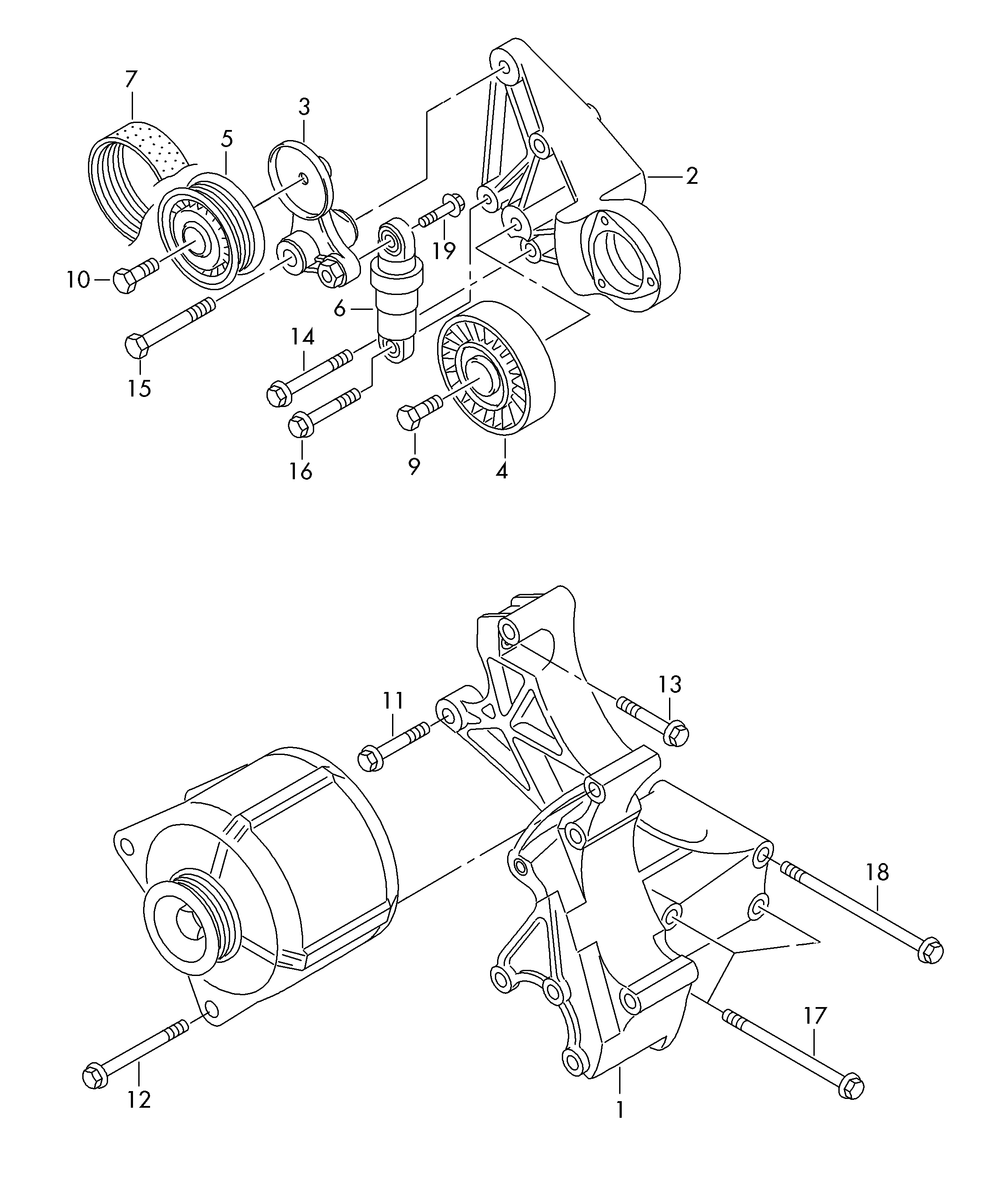 VW 076145278 - Spriegotājrullītis, Gāzu sadales mehānisma piedziņas siksna autodraugiem.lv