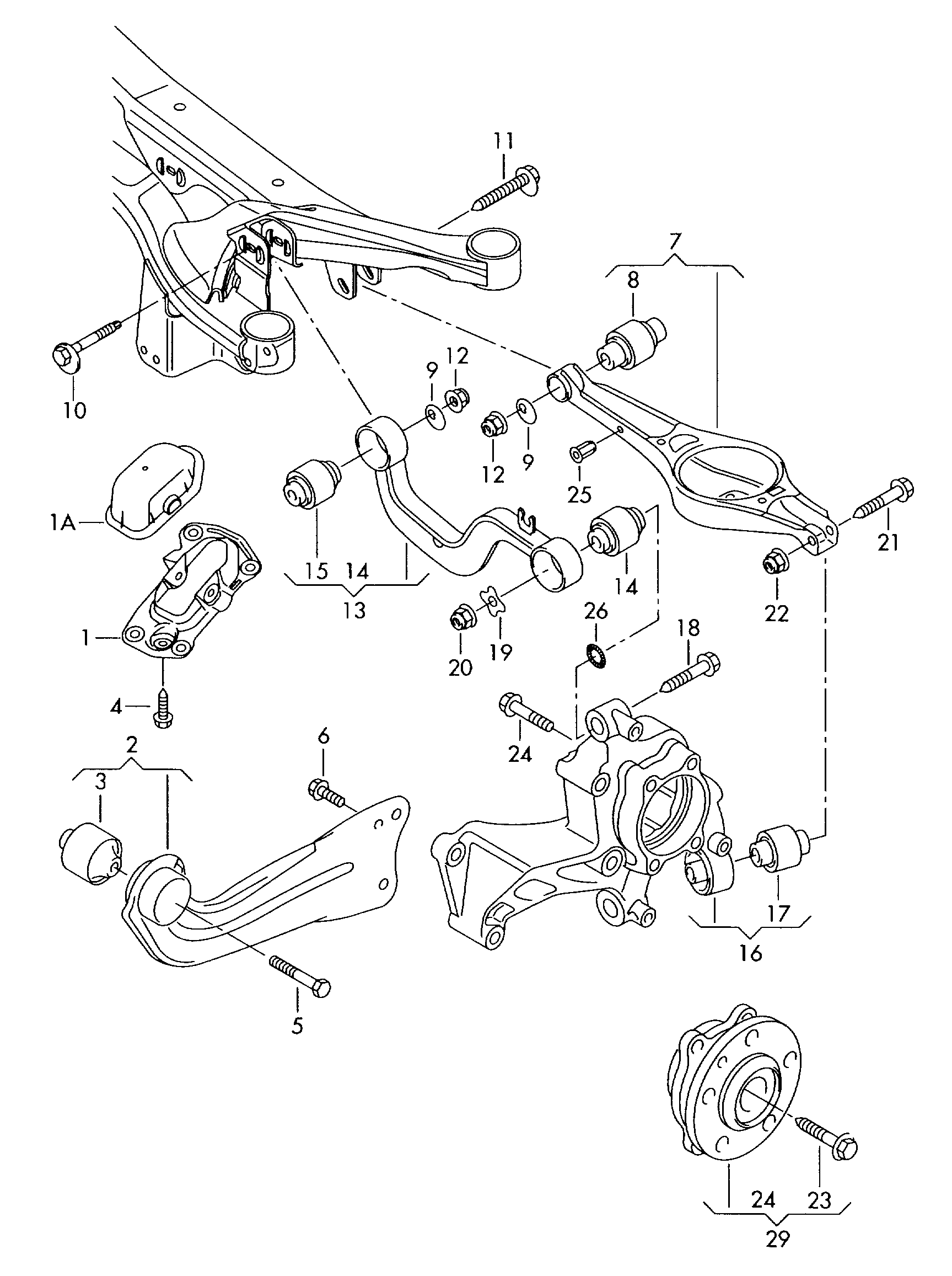 AUDI 3C0 505 223 F - Neatkarīgās balstiekārtas svira, Riteņa piekare autodraugiem.lv