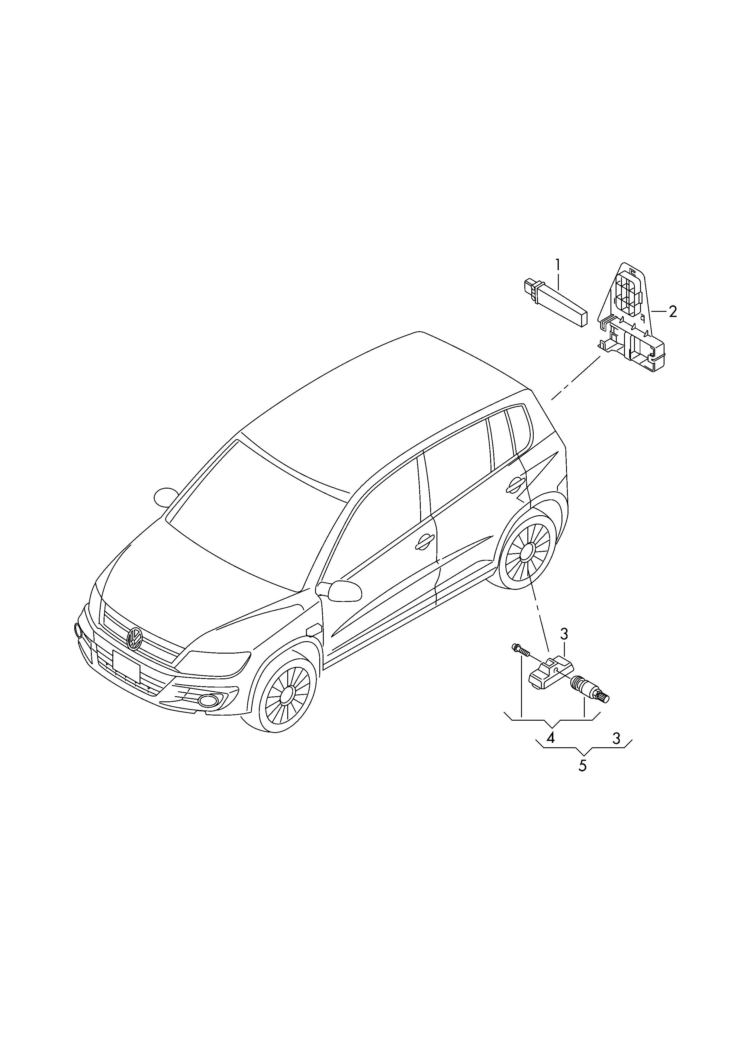 VW 3AA907275B - Remokmplekts, Vārsts (Riepu spiediena kontroles sist.) autodraugiem.lv