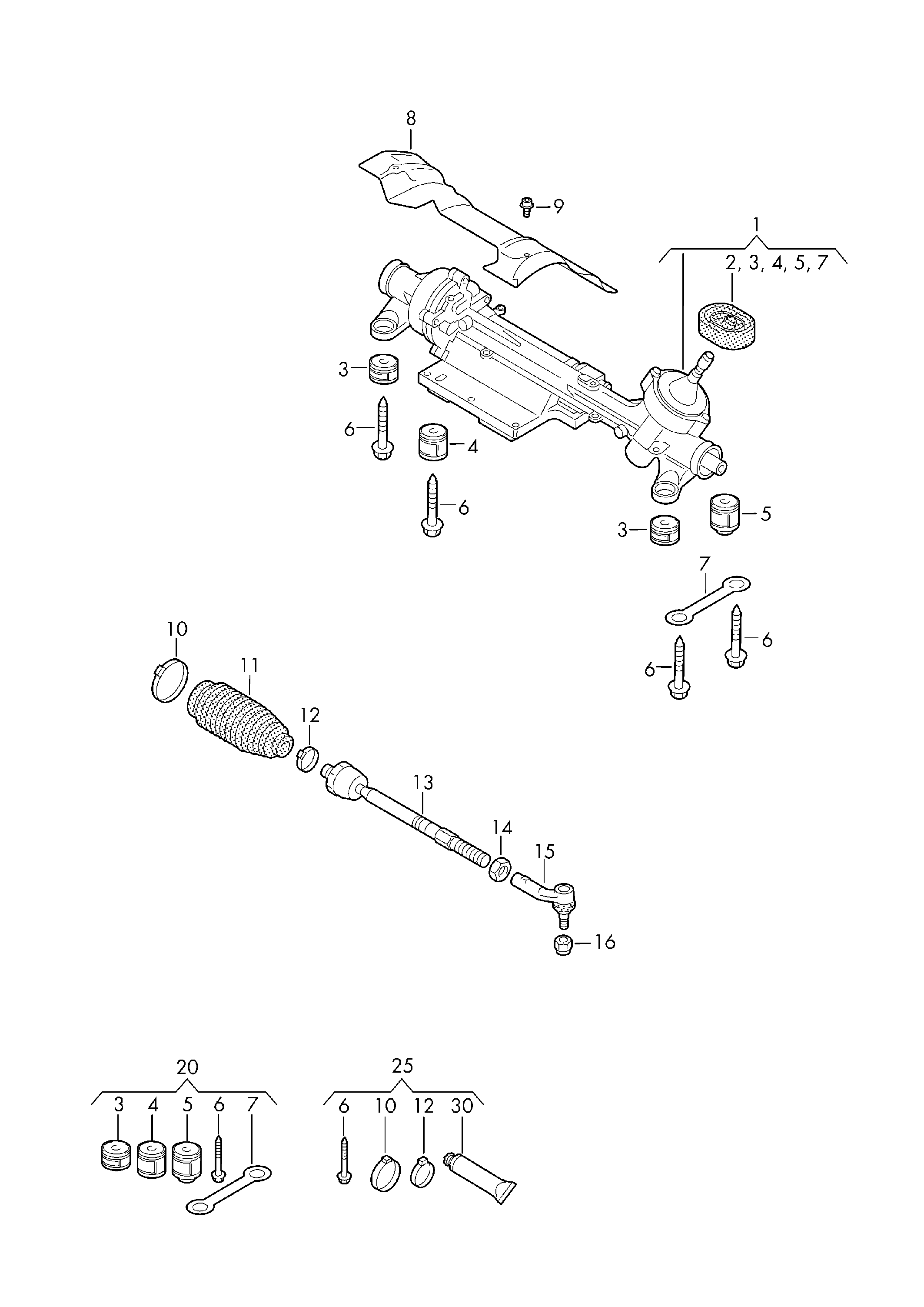 VW 1K0 423 831 B - Putekļusargs, Stūres iekārta autodraugiem.lv